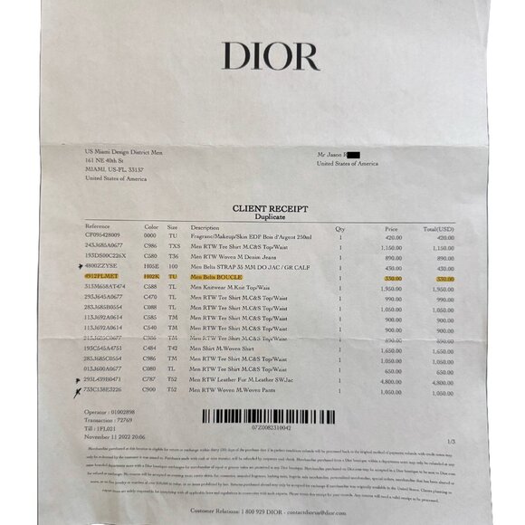 Authentic DIOR Men's Belt - Picture 5 of 5